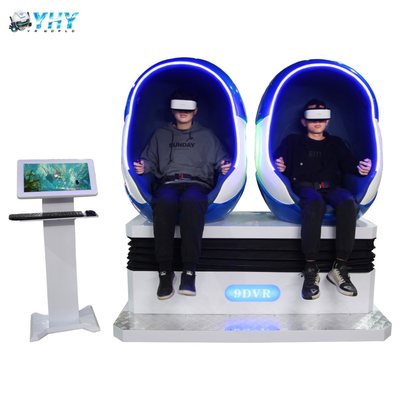 게임용 시뮬레이터를 촬영하는 가득 찬 동작 2 좌석 9D VR 달걀 의자 영화 영화