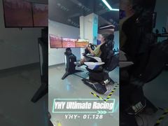 01.128 3면 스크린 레이싱 카 시뮬레이터.