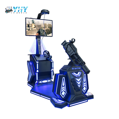 중국 제조사 9D 촬영 VR 가틀링 실내 아케이드 게임 기계 서 있는 촬영 놀이 공원 게임