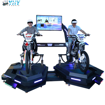 가장 인기 있는 인터랙티브 가상 현실 VR 게임 시뮬레이터 2 좌석 오토바이 레이싱 머신