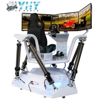 YHY 9D Racing Car Three Screen Six Axis Virtual Reality Drive Simulator Arcade Game Center Indoor Shopping Mall 