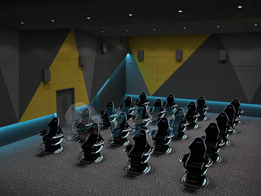 YHY 궁극의 크로싱 2 9D VR 다이나믹 시네마 360도 회전 의자 빠른 경제적 사업 운영 모드