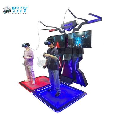 Vr 촬영 사수 총 시뮬레이터 9d 가상 현실 경기장 2 플레이어 과일 닌자 음악 댄스 혁명 게임 기계