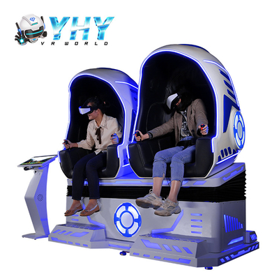 놀이공원을 위한 9D 롤러 코스터 비행 VR 시뮬레이터 두배 계란 의자들