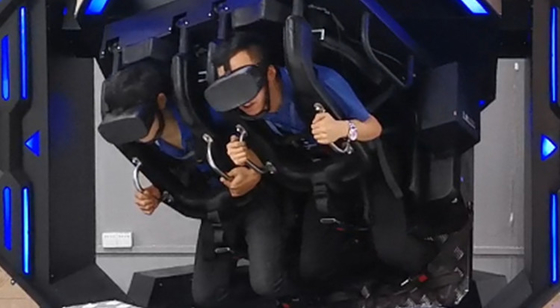 두 선수들 9D VR 시뮬레이터 1080 각도 회전 VR 게임기