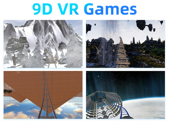 롤러 코스터 VR 시뮬레이션 게임과 두 좌석 9D VR 시뮬레이터 8.0KW