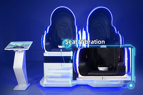 아이들은 9D명 놀이공원을 위한 VR 시뮬레이터 더블 시트 가상 현실 계란 의자를 게임합니다