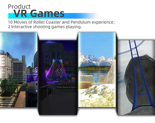 9D VR 롤러 코스터 시뮬레이터 1 선수 로켓 VR 360 기관총