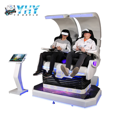 선수들 2명 현실적 경험 고질라 VR 360 시뮬레이터 경기