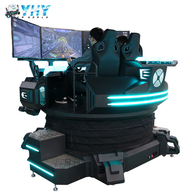 2 시트 3 Dof 9D 가상 현실 경주 시뮬레이터 VR 운전 차 게임기