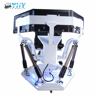 YHY VR 공장 제조 6 DOF 플랫폼 레이싱 시뮬레이터 3 화면 운전 자동차 아케이드 게임 기계 오락 놀이기구 2인용