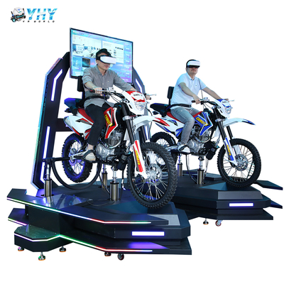 가장 인기 있는 인터랙티브 가상 현실 VR 게임 시뮬레이터 2 좌석 오토바이 레이싱 머신