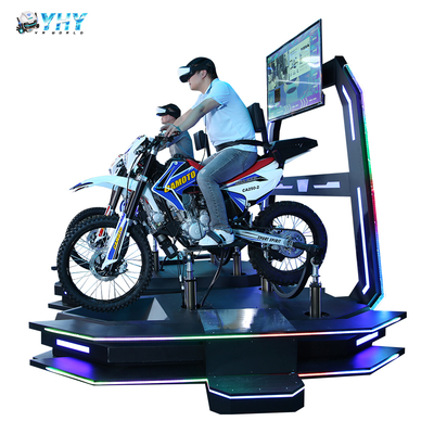 가장 인기 있는 인터랙티브 가상 현실 VR 게임 시뮬레이터 2 좌석 오토바이 레이싱 머신
