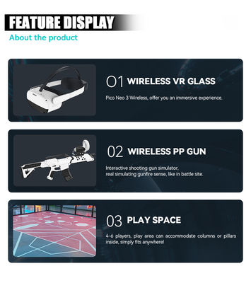 빅 스페이스 실내 VR 촬영 시뮬레이터 무료 걷고 로밍 멀티 플레이어 아레나