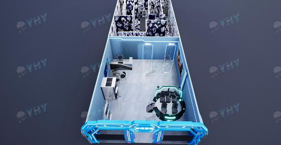 9D VR 시뮬레이터 아레나 VR 프리 로밍 아케이드 아레나 8인용