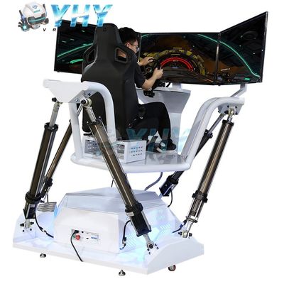 YHY 6-Axis Platform VR Race Car Three-Screen Racing Simulator Driving Adventure Electric Motion Equipment Theme Park 