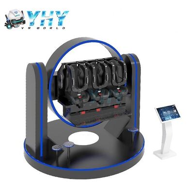 Vr 360 Roller Coaster 3 Seaters Vr Cinema Three Chairs Simulator Amusement Park Ride 