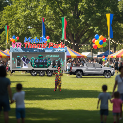 Turnkey Profit Mobile VR Game Trailer Virtual Reality Experience Truck Outdoor Amusement Park Business Equipment Custom Design