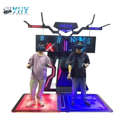 VR 시뮬레이터 가상 현실 익스트림 머신 2명의 플레이어가 걷는 공간 인터랙티브 쇼핑몰 실내 실외