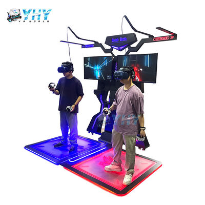 VR 시뮬레이터 가상 현실 익스트림 머신 2명의 플레이어가 걷는 공간 인터랙티브 쇼핑몰 실내 실외