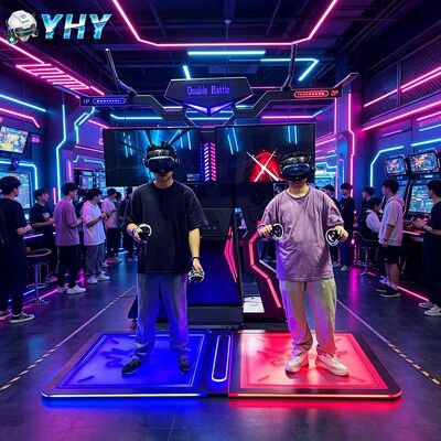 실내 멀티플레이어 9D VR 영화 인터랙티브 게임 시뮬레이터 플랫폼 금속 건설 가정용 유치원 친화적 60+