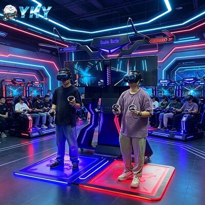 아케이드 가상 현실 댄스 음악 시뮬레이터 VR 워크 플랫폼 2 플레이어 VR 전투 게임 시뮬레이터