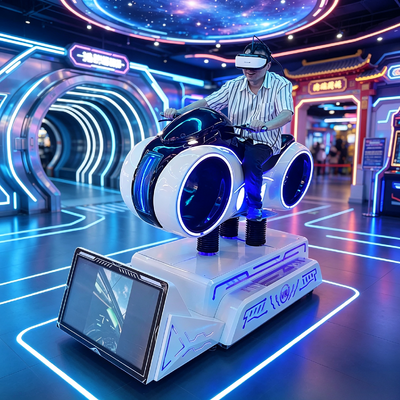9D VR 동적 모터사이클 레이싱 시뮬레이터 가상 현실 모터사이클 운전 아케이드 게임 기계 엔터테인먼트 장소