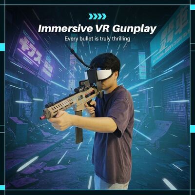 실내 VR 슈팅 장비 아케이드 게임룸 9D VR 키즈 건 슈팅 게임 시뮬레이터