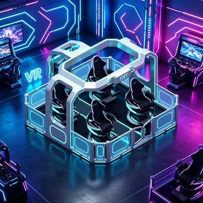 Turnkey Commercial 4-Player 360 Degree VR Attraction Equipment for Amusement Parks