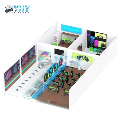 인터랙티브 가상 현실 6석 9D VR 라이딩 오토바이 머신 (어린이 및 성인용)