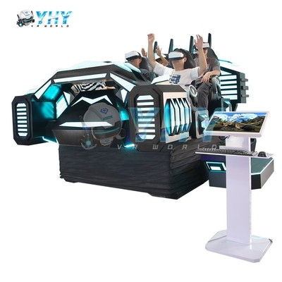 VR 시네마 9D 비디오 게임 영화 3 DOF 플랫폼 의자 6인승 VR 극장 실내 놀이공원 재미