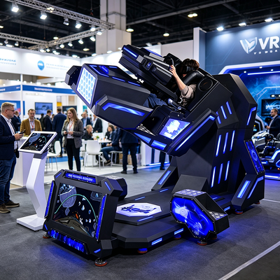 산업용 360 VR 터미네이터 시뮬레이터 기계 놀이 공원 및 FECs 테마 공원 모바일 트럭 사업