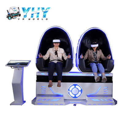 동전은 21 인치 패널로 9D VR 시뮬레이터 두배 달걀 의자 3 DOF를 조작했습니다