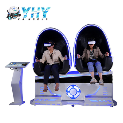 뒷부분인 집어넣기와 오락 9D 가상 현실 달걀 의자 3 DOF 2 선수 시뮬레이터